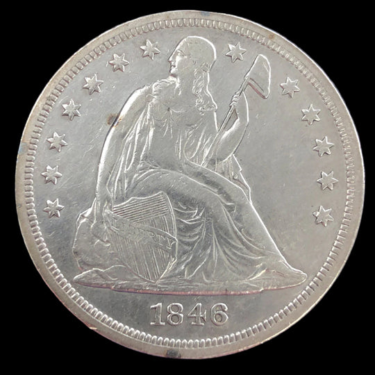 1846 Seated Liberty Dollar (XF Details)