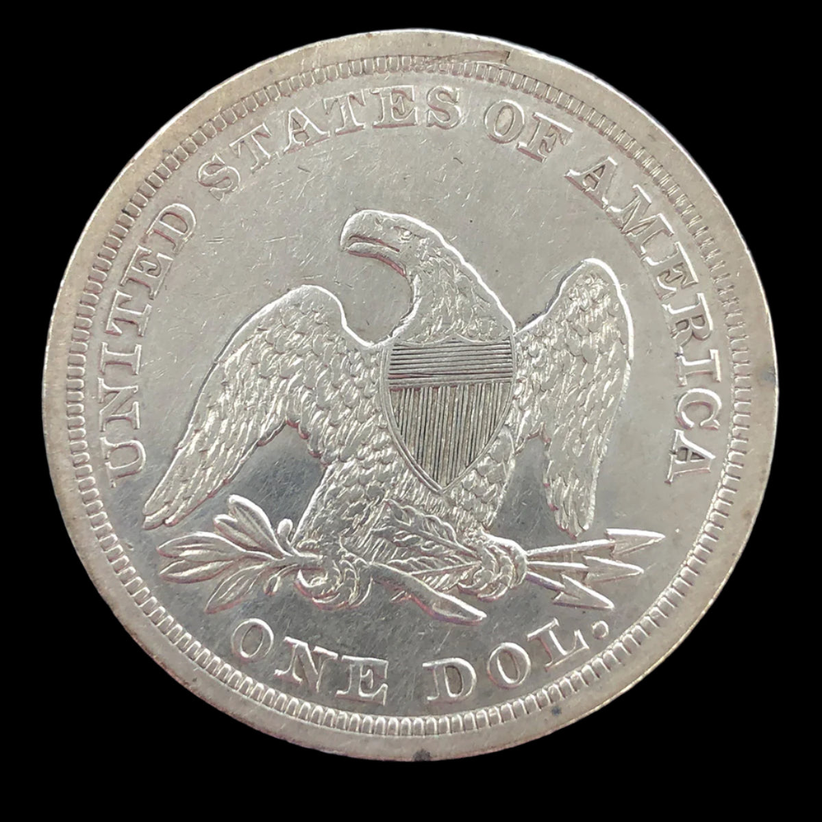 1846 Seated Liberty Dollar (XF Details)