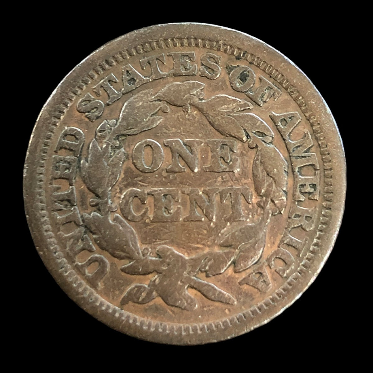 1846 Tall Date Braided Hair Large Cent (VG)