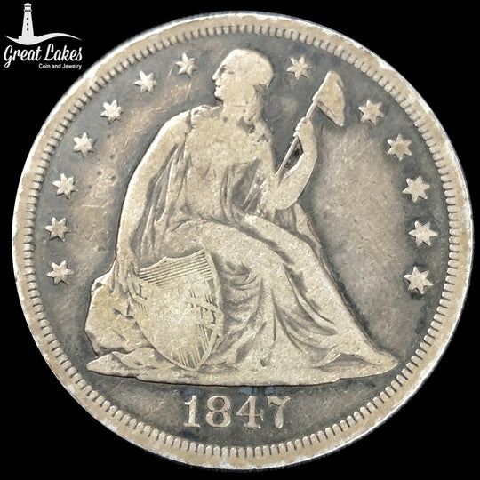 1847 Seated Liberty Dollar (F)