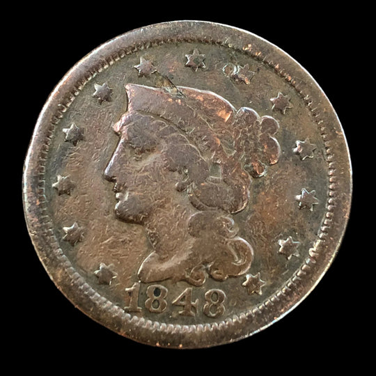 1848 Braided Hair Large Cent (VG)