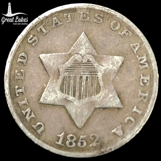 1852 Three Cent Silver (VF)