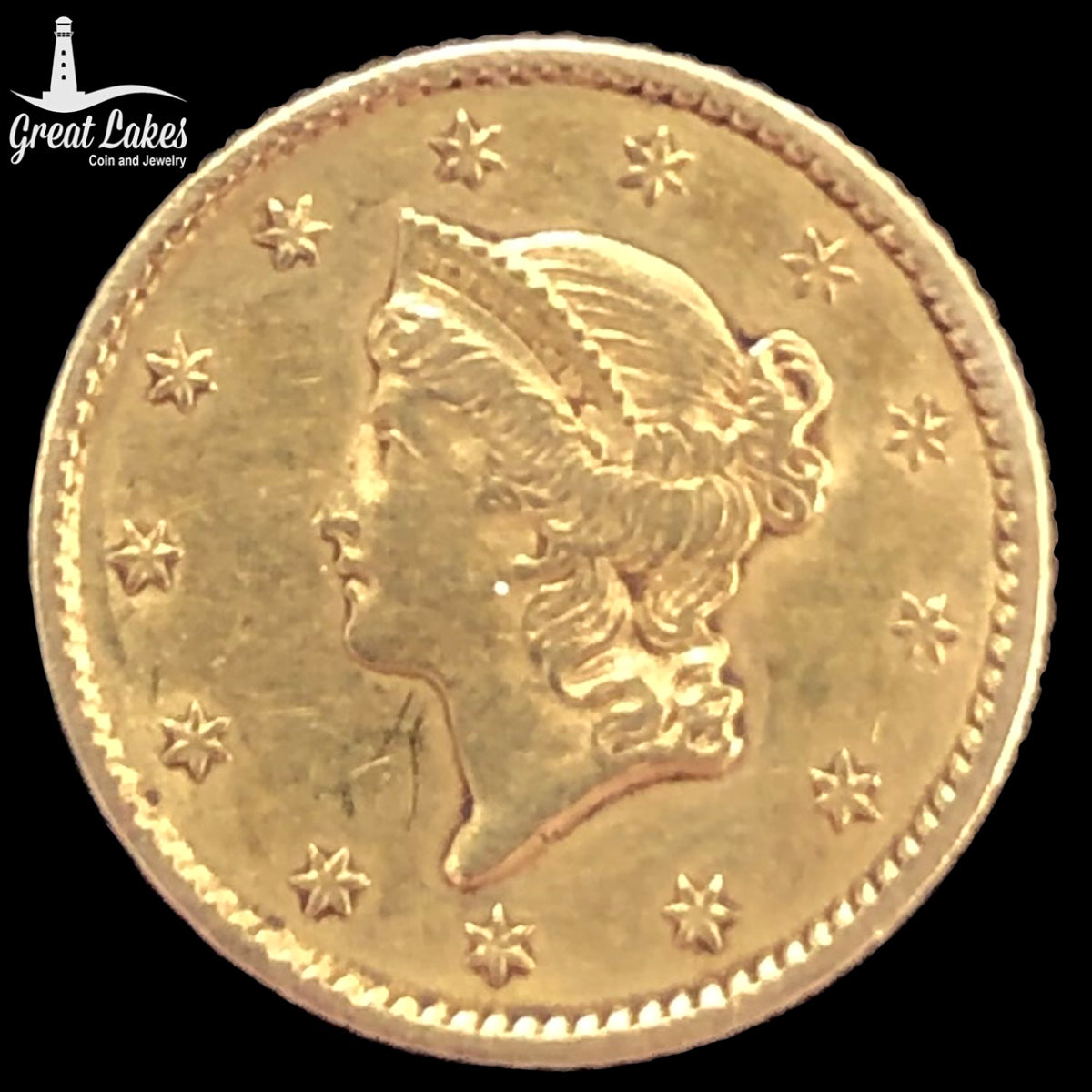 1852 Type $1 Liberty Head Gold Dollar (XF)