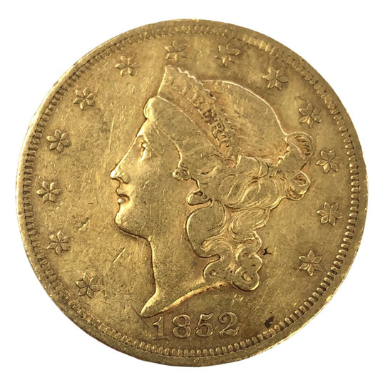 1852 Type 1 $20 Liberty Gold Double Eagle (XF Details)