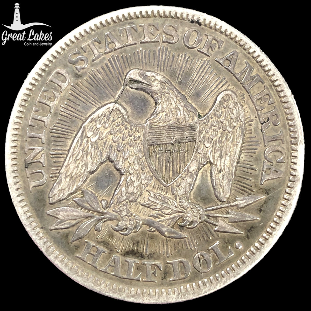 1853 Arrows & Rays Seated Liberty Half Dollar (XF)