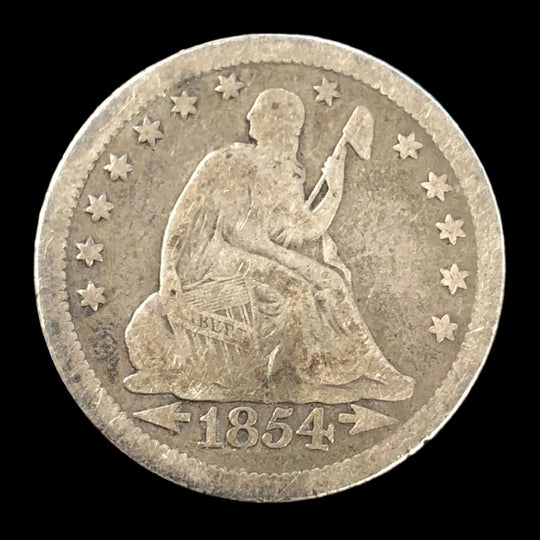 1854 Arrows Seated Liberty Quarter (G)