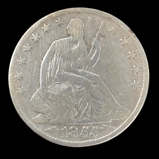 1855-O With Arrows Seated Liberty Half Dollar (VG Details)