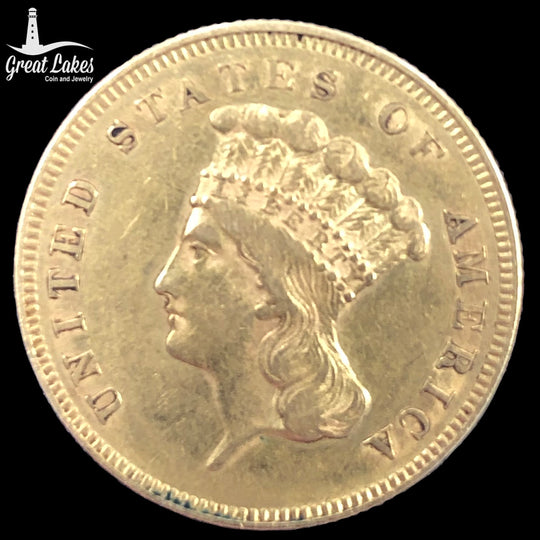 1855 $3 Gold Princess (XF) (Lightly Cleaned)