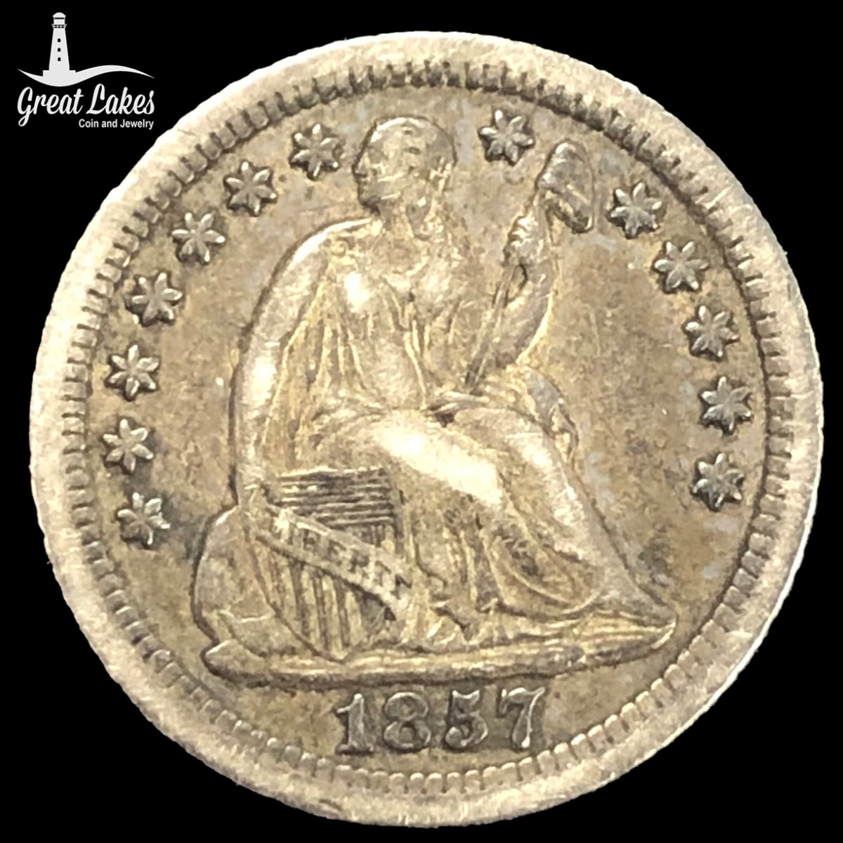 1857-O Seated Liberty Half Dime (XF)