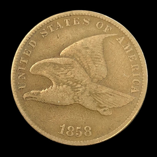 1858 Small Letters Flying Eagle Cent (F)