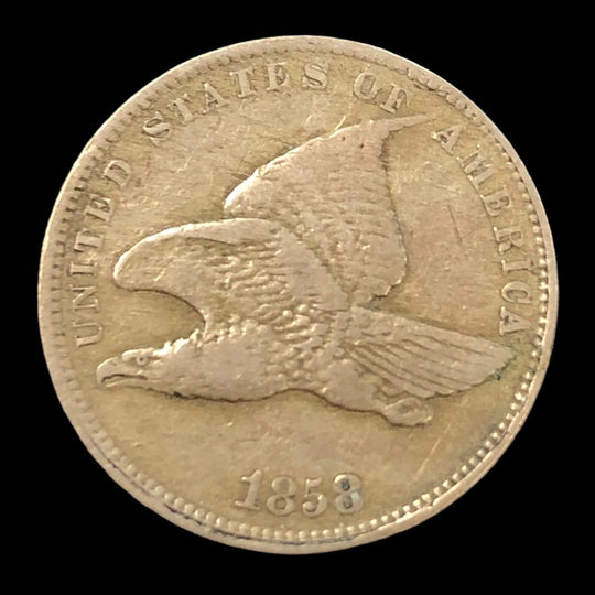1858 Small Letters Flying Eagle Cent (VF)