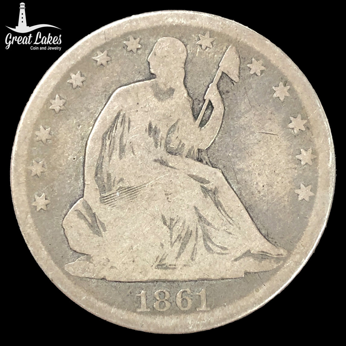 1861 Seated Liberty Half Dollar (G)