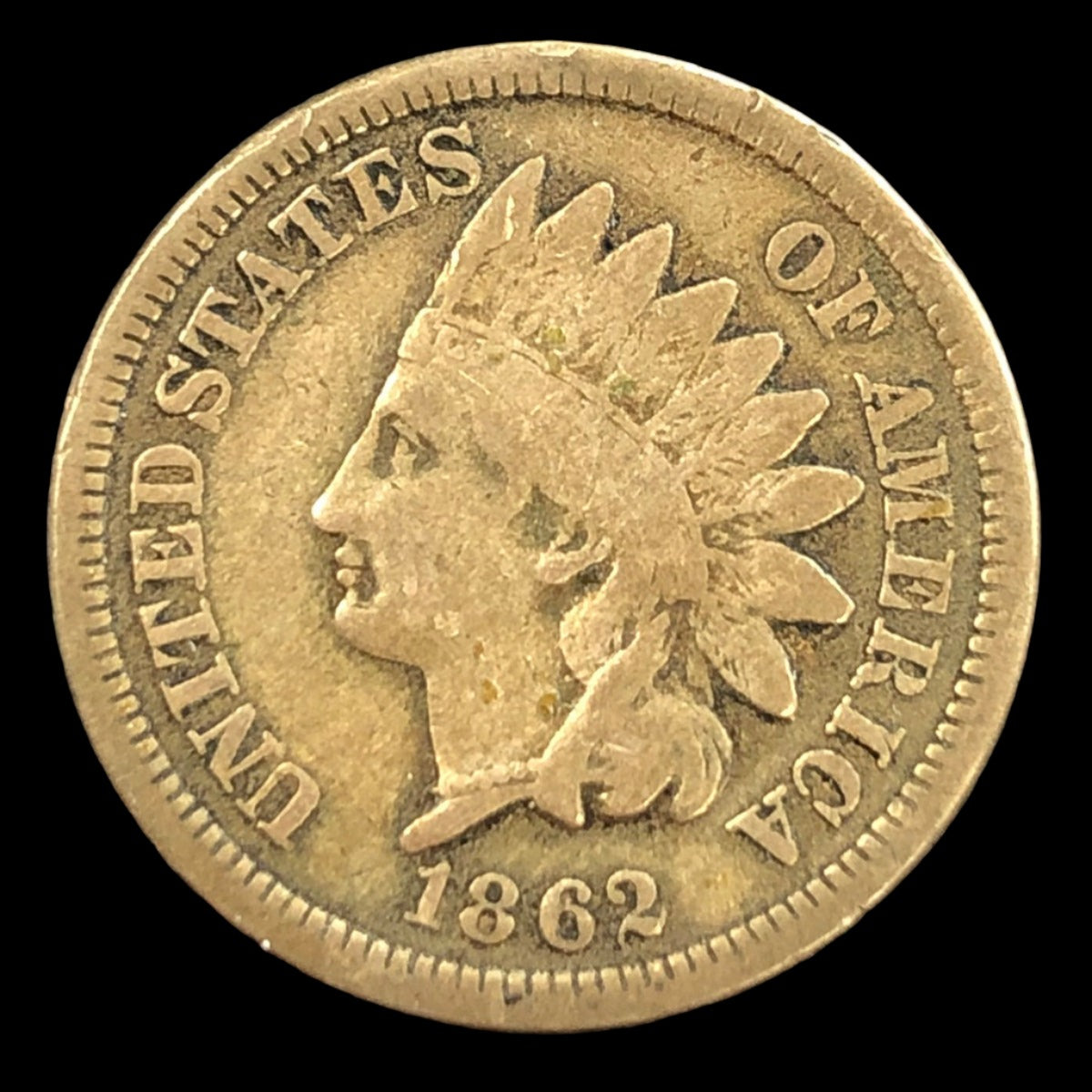 1862 Copper Nickel Indian Head Cent (VG)