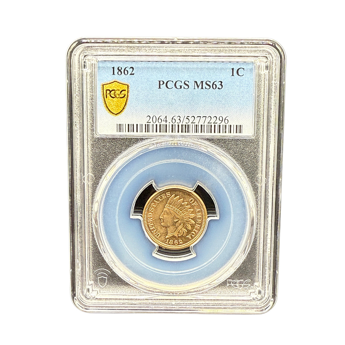 1862 Indian Head Cent PCGS MS63