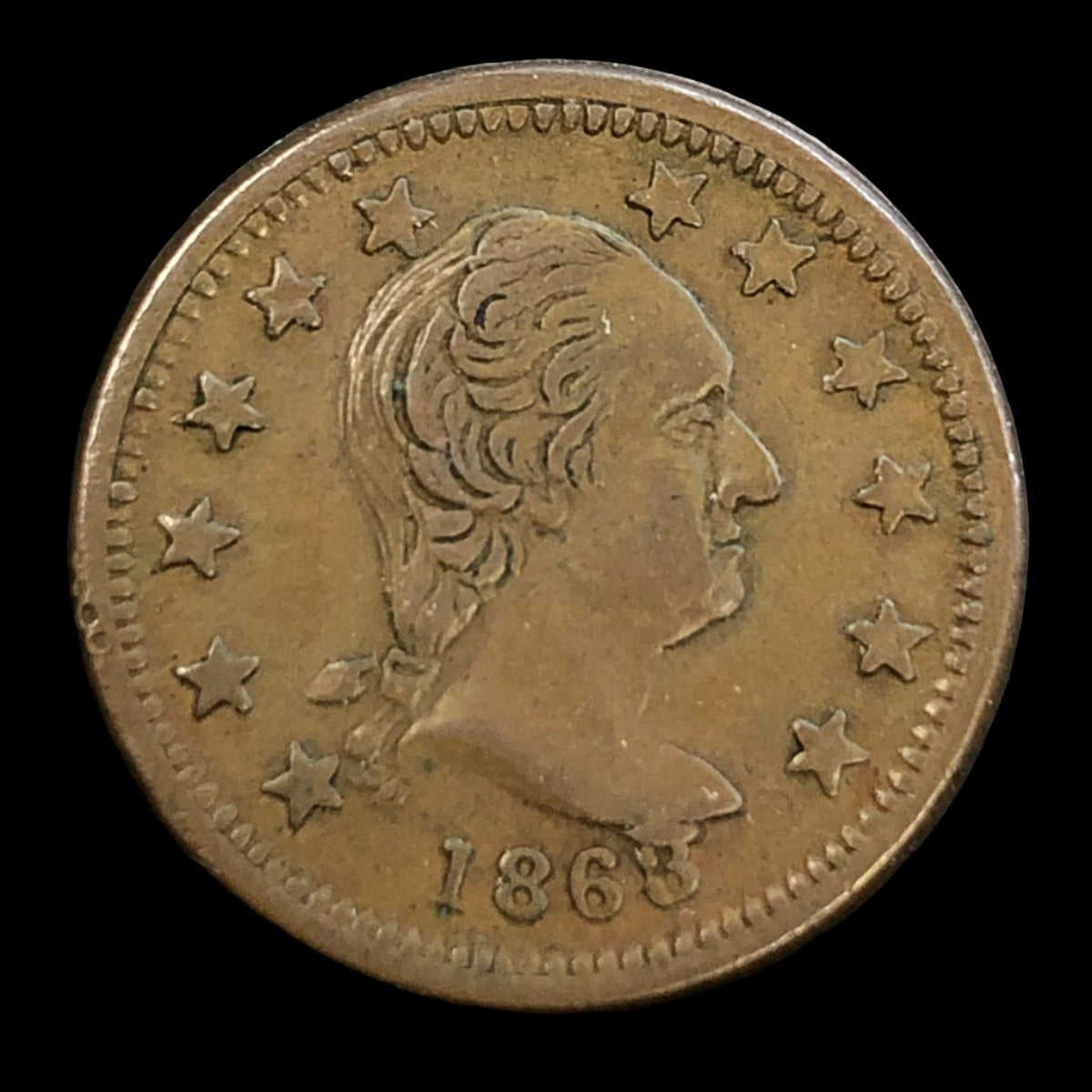1863 Civil War Token - George Washington / New York