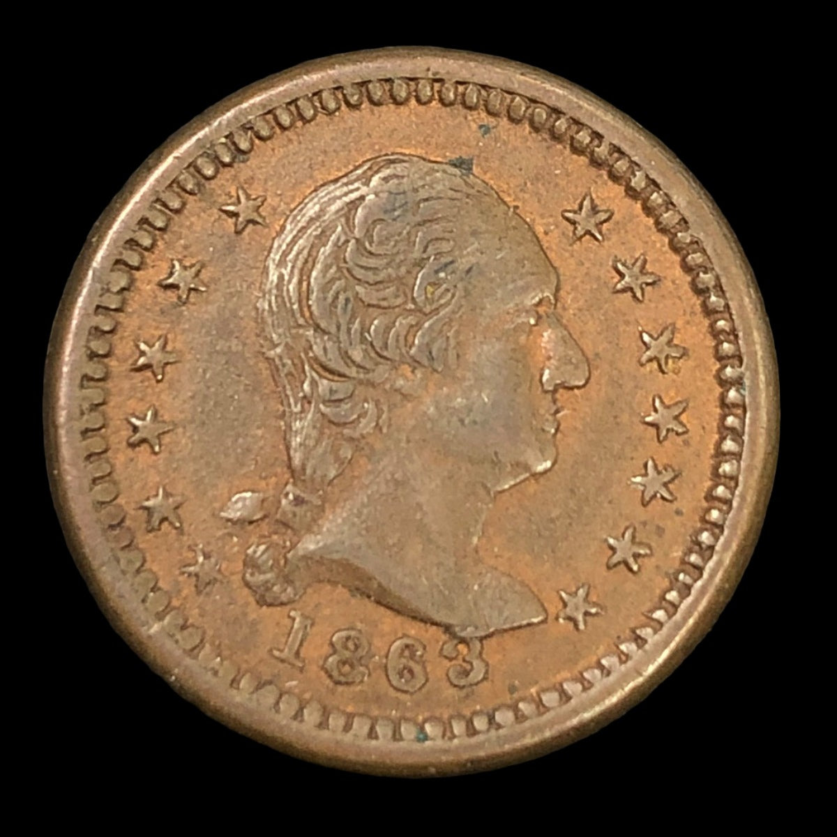 1863 Civil War Token - George Washington / Union For Ever