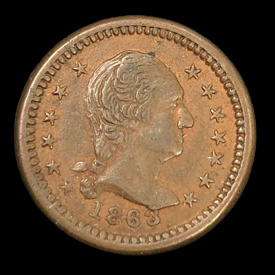 1863 Civil War Token - George Washington / Union For Ever