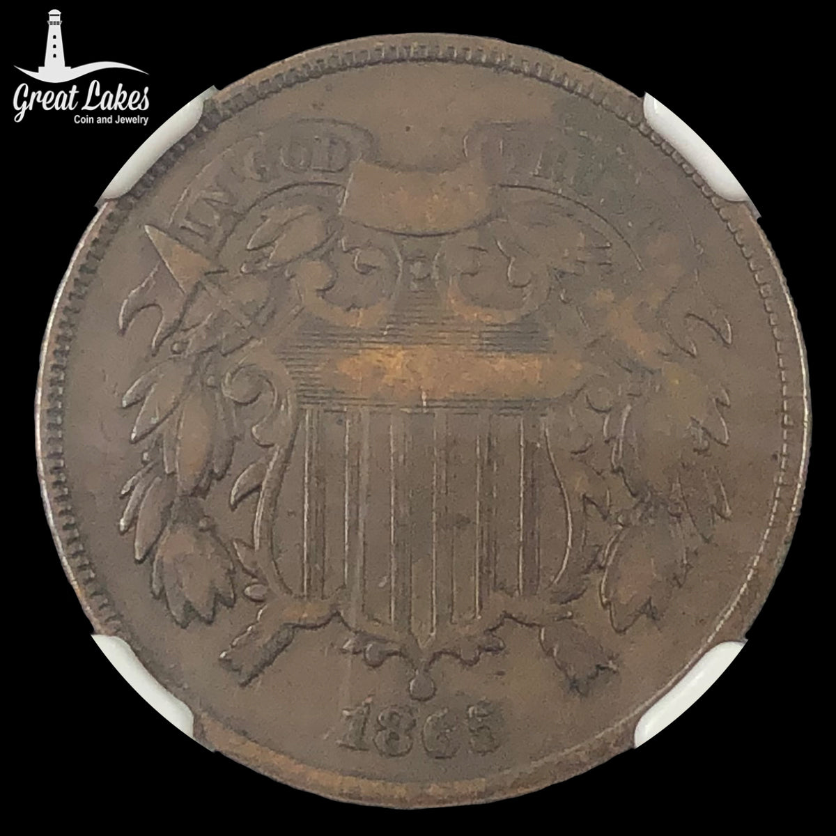 1865 Two Cent Piece (F)