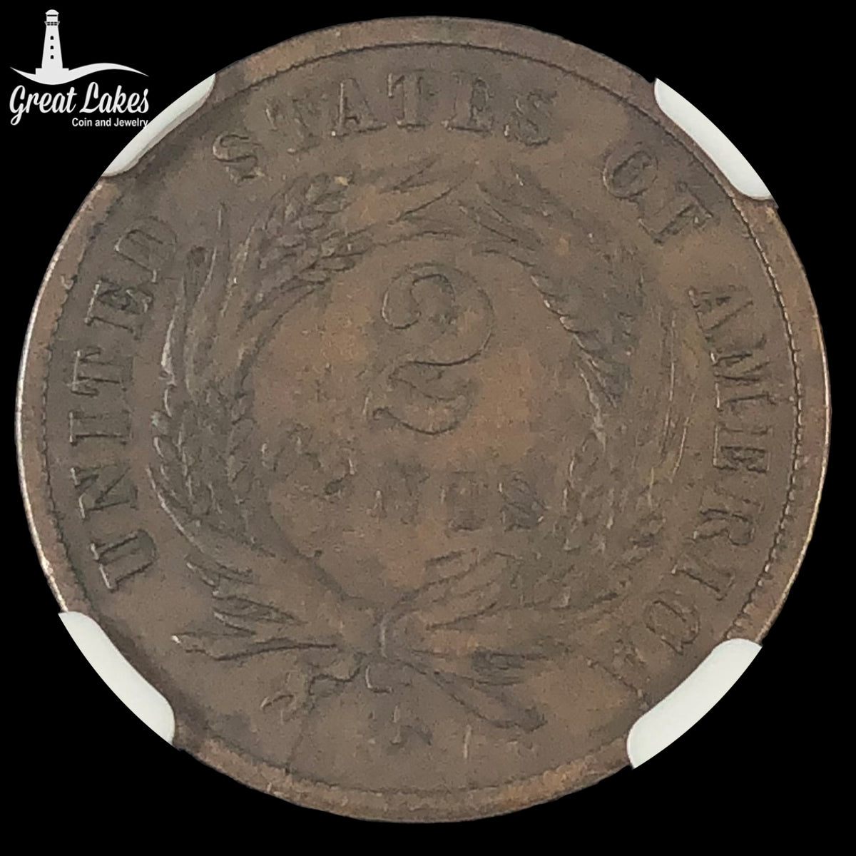 1865 Two Cent Piece (F)