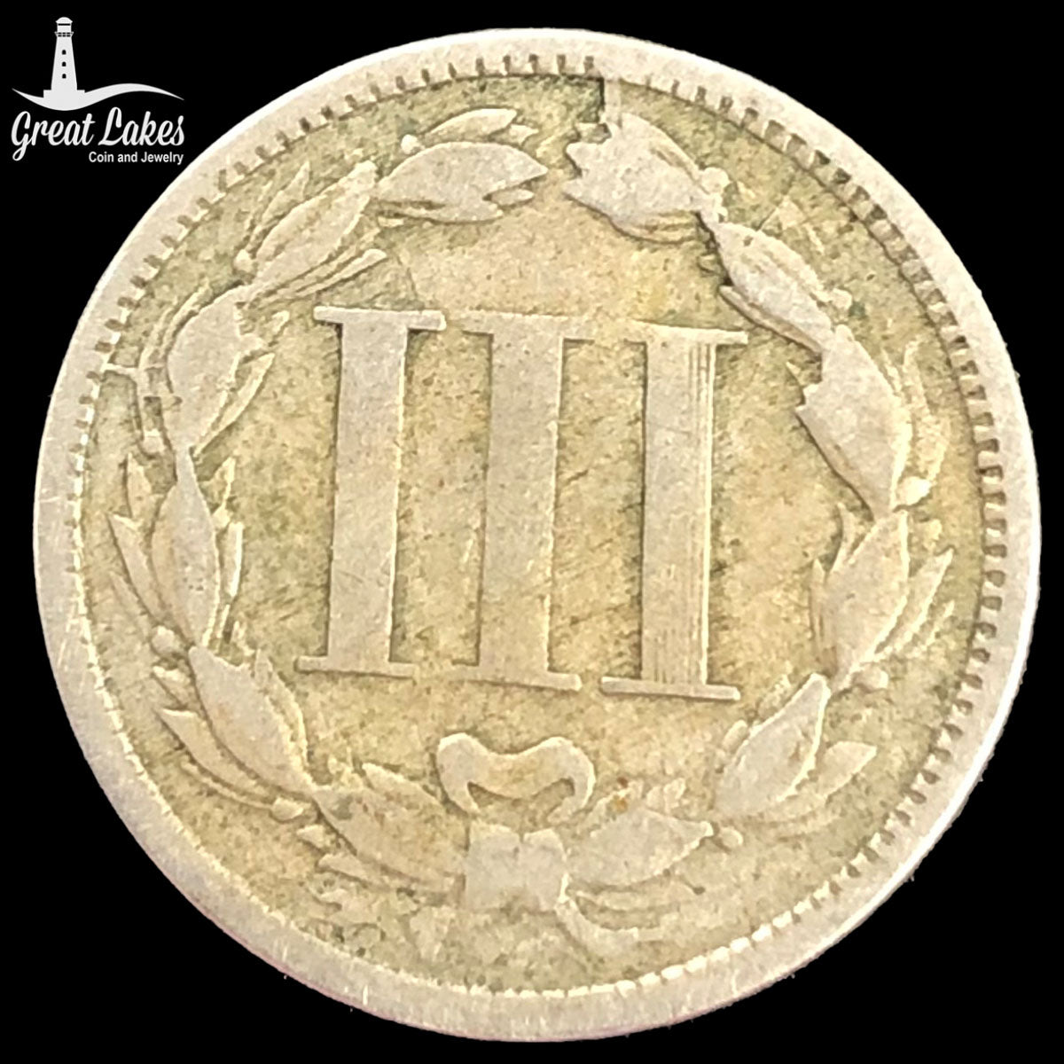 1866 Three Cent Nickel (VG)