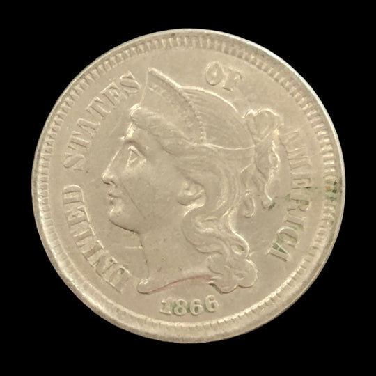 1866 Three Cent Nickel (XF)
