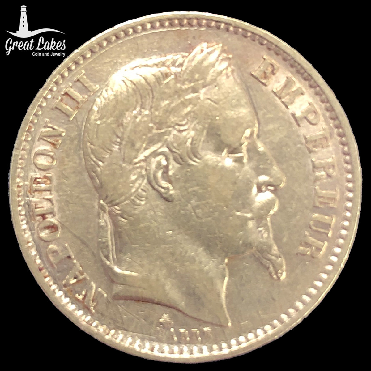 1867-A French 20 Francs Napoleon III (XF)