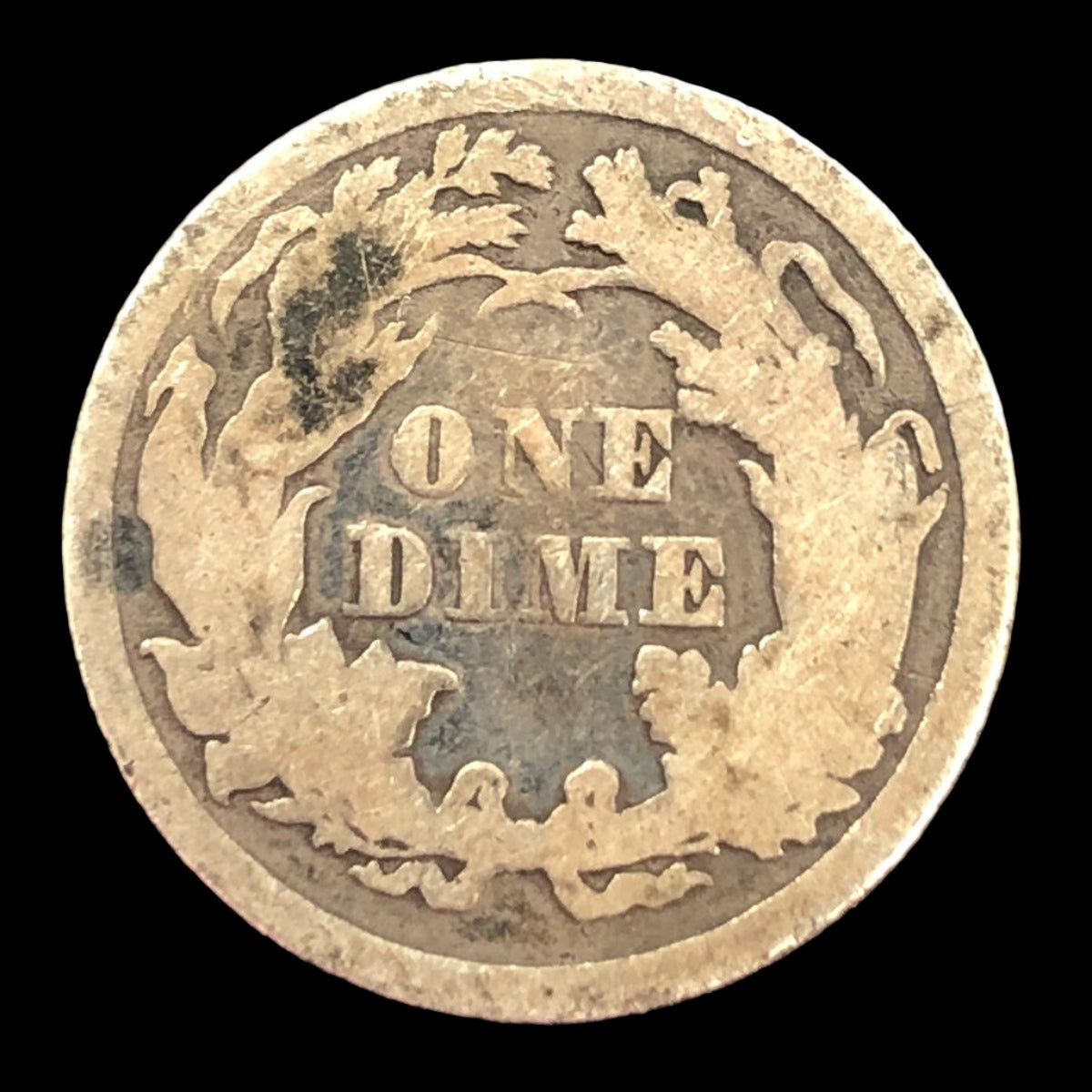 1868 Seated Liberty Dime (VG Details)