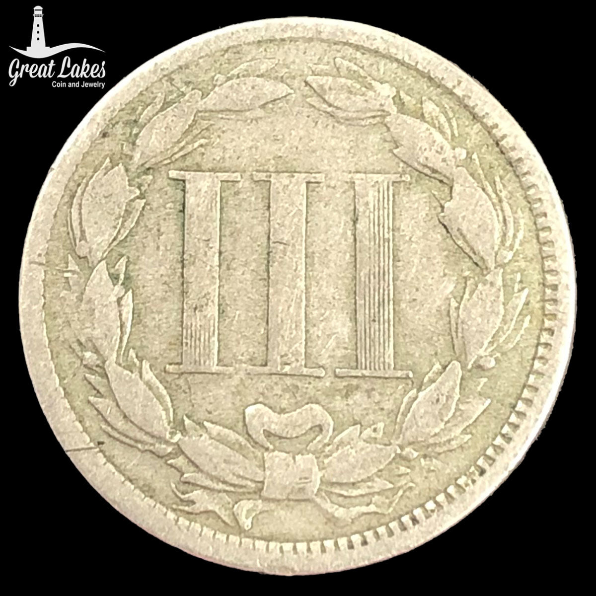 1868 Three Cent Nickel (VG)