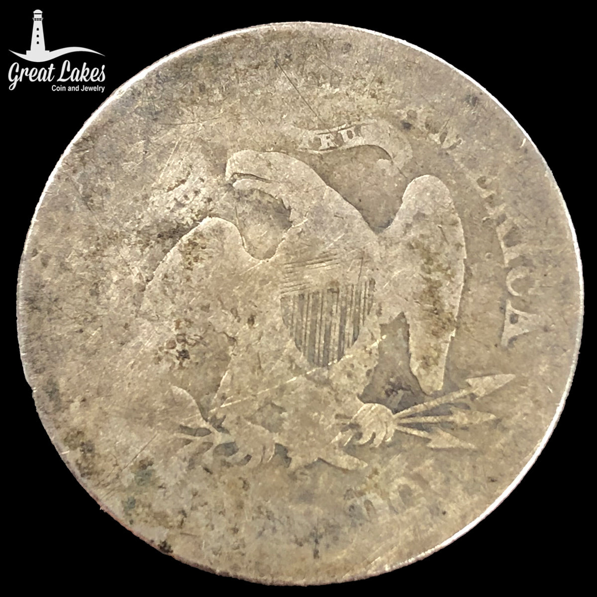 1872-S Seated Liberty Quarter (AG Details)