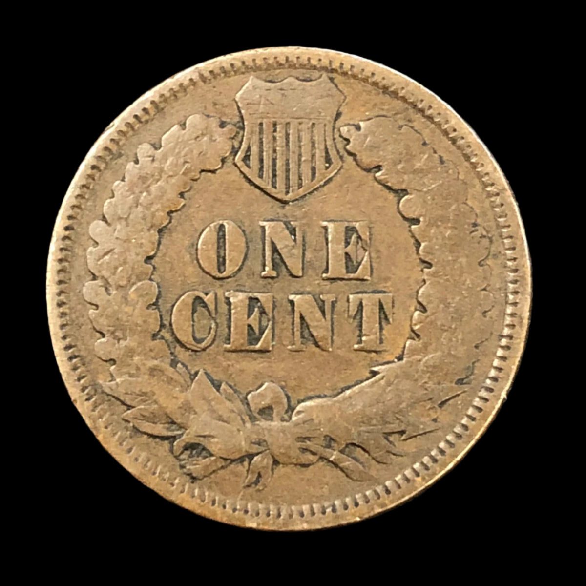 1873 Closed 3 Indian Head Cent (F)