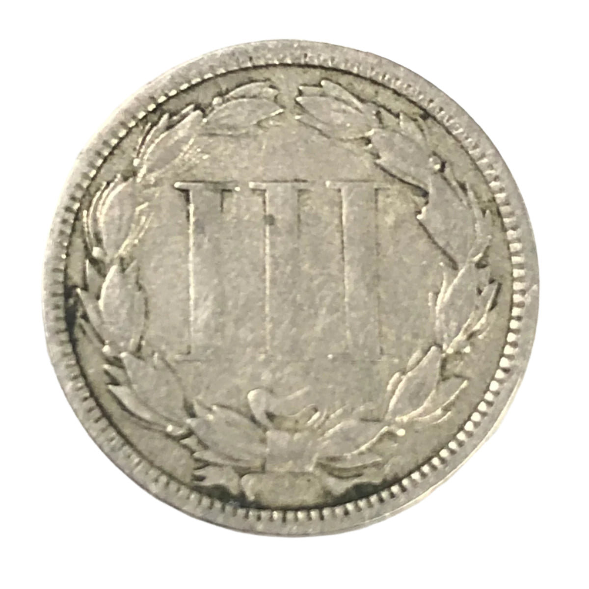 1873 Closed 3 Three Cent Nickel (VG)