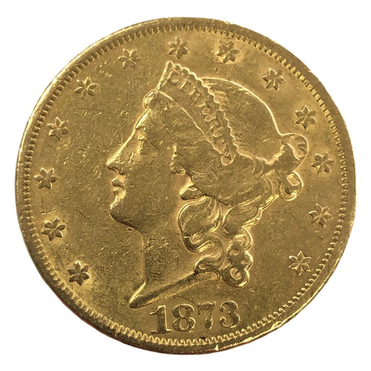 1873 Open 3 Type 2 $20 Liberty Gold Double Eagle (XF Details)