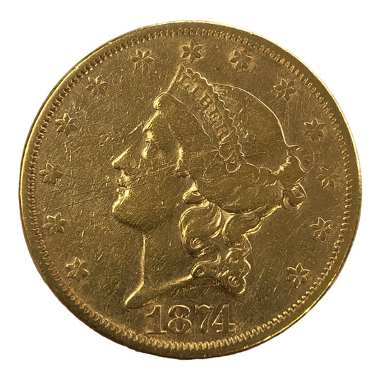 1874-S $20 Liberty Gold Double Eagle (Low Premium)