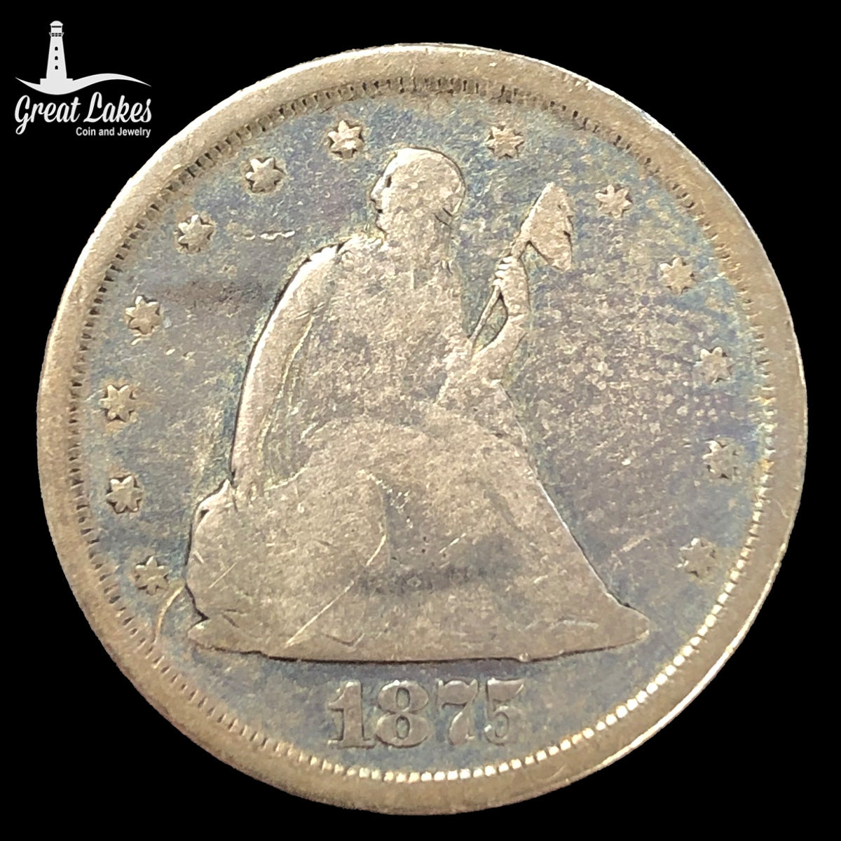1875-S Twenty Cent Piece (VG Details)