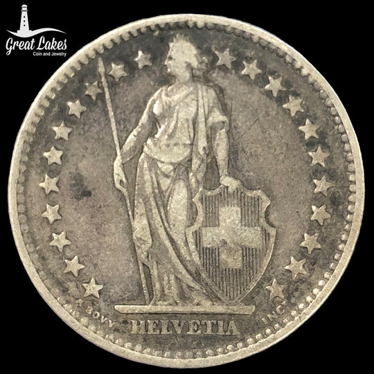 1875B Switzerland 2 Francs
