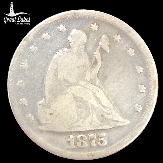 1875 Twenty Cent Piece (VG Details)