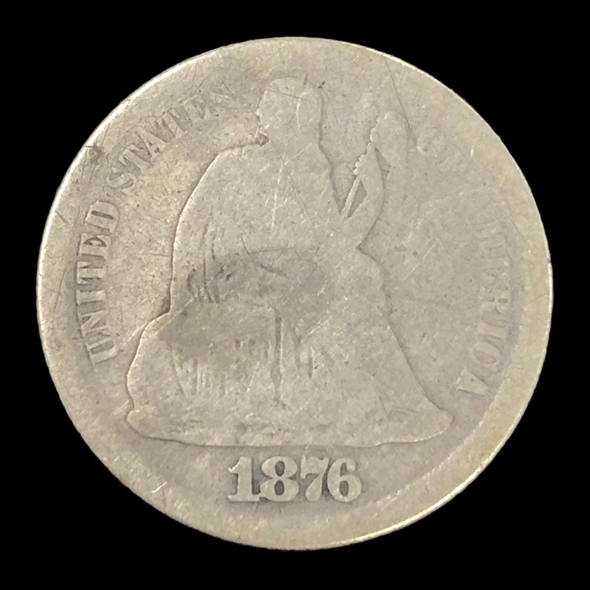 1876-CC Seated Liberty Dime (G Details)