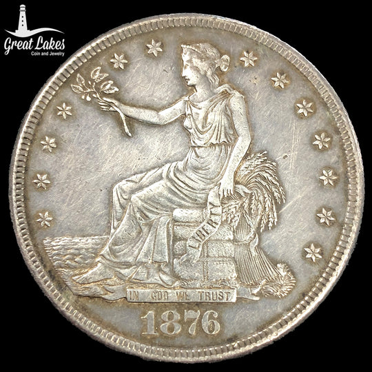 1876-S Trade Dollar (XF Details)