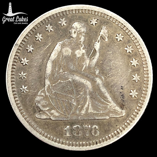 1876 Seated Liberty Quarter (XF)