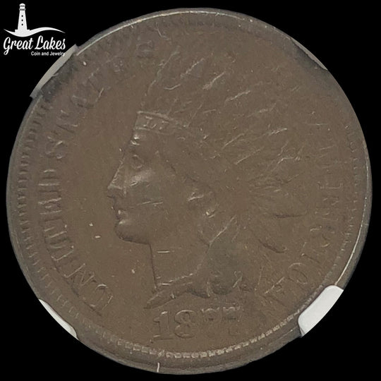 1877 Indian Cent NGC VF35 BN