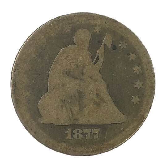 1877 Seated Liberty Quarter (AG)