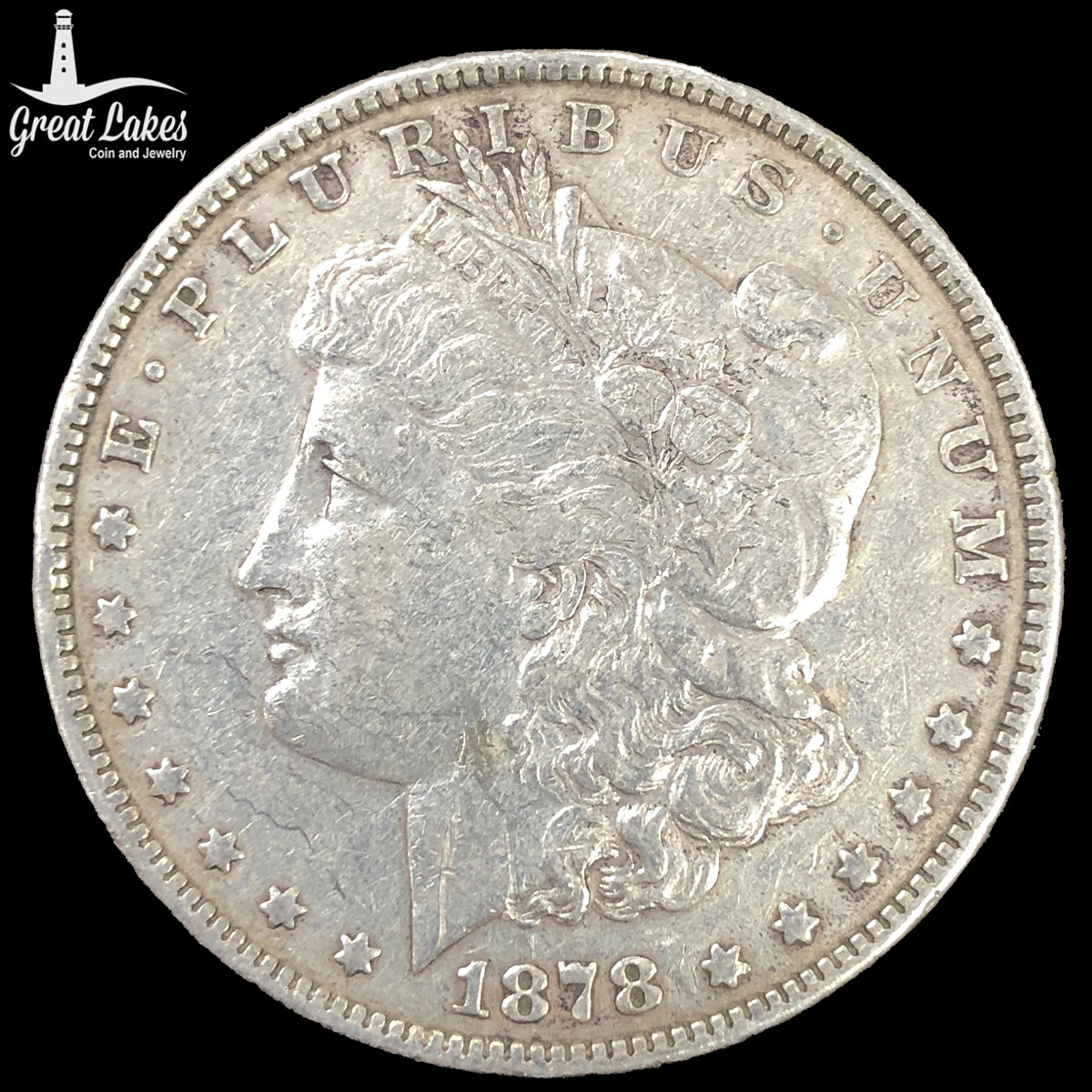1878 7/8 Tail Feather Morgan Silver Dollar (XF Details)