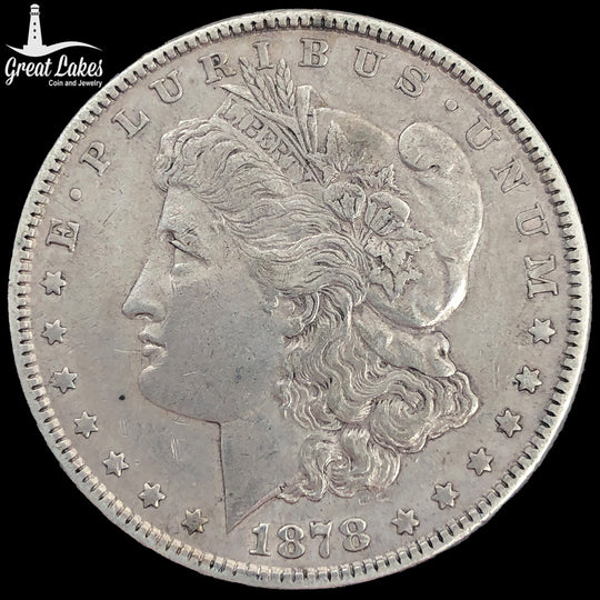1878 7 Tail Feather Morgan Silver Dollar (XF)
