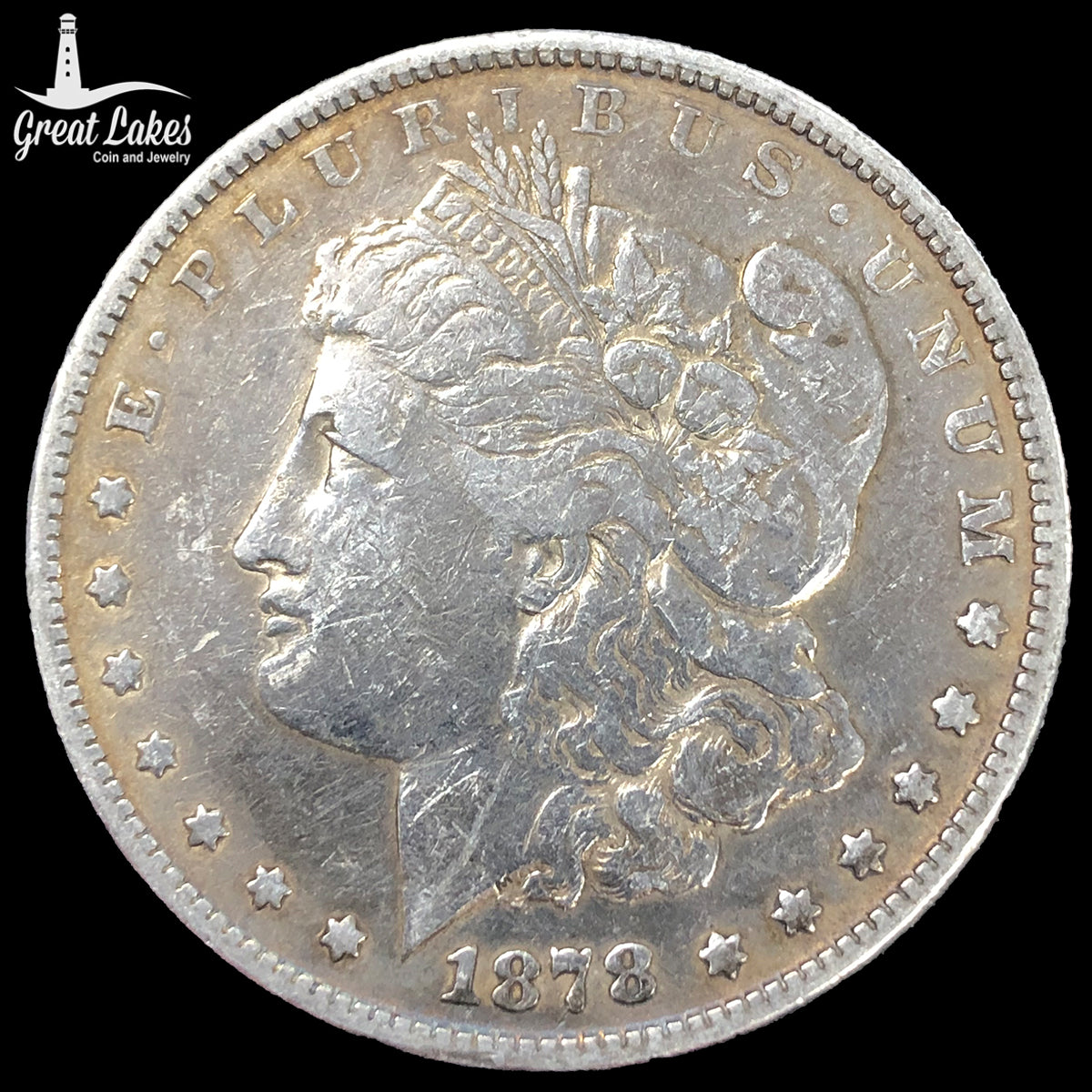 1878 7 Tail Feathers Morgan Silver Dollar (VF Details)