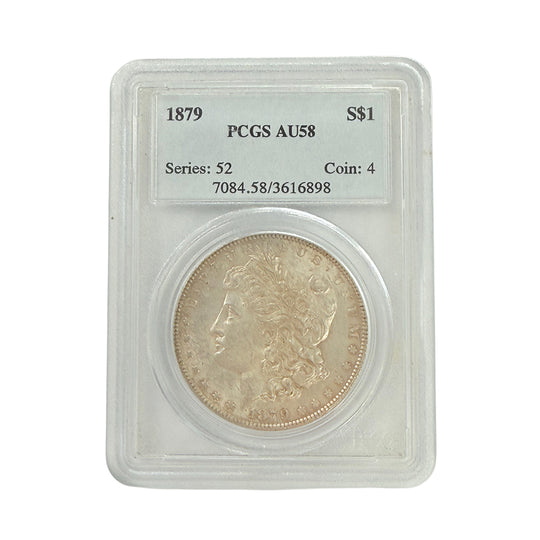 1879 Morgan Silver Dollar PCGS AU58