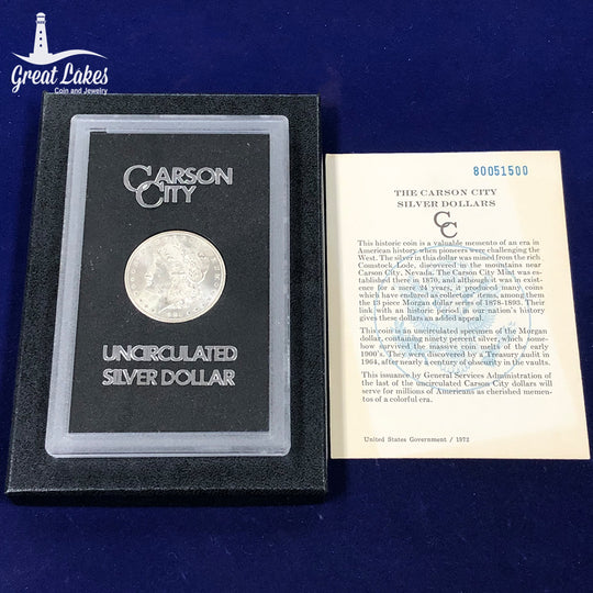 1880-CC Morgan Silver Dollar GSA (With Box & CoA)