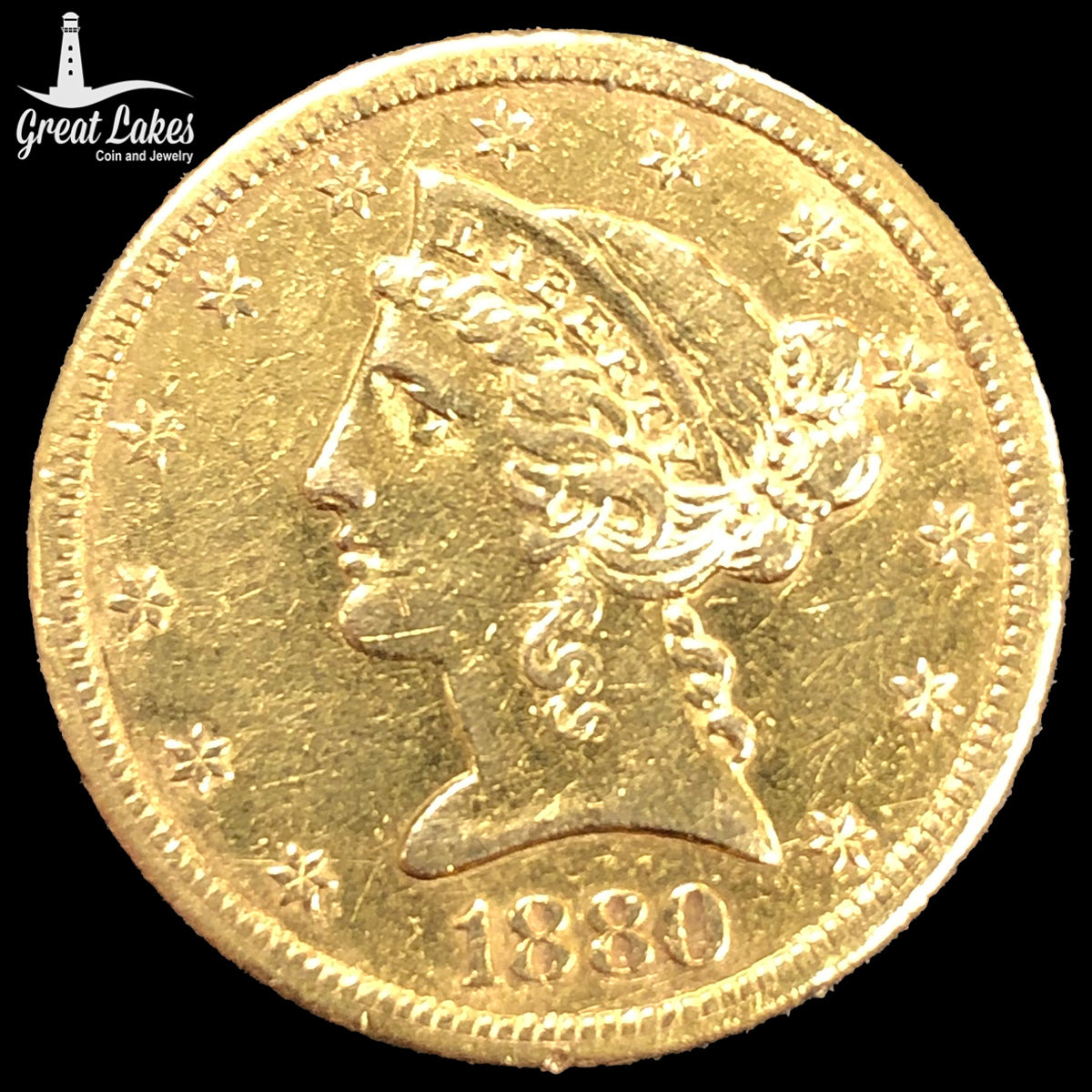 1880-S $5 Liberty Gold Half Eagle (Low Premium)
