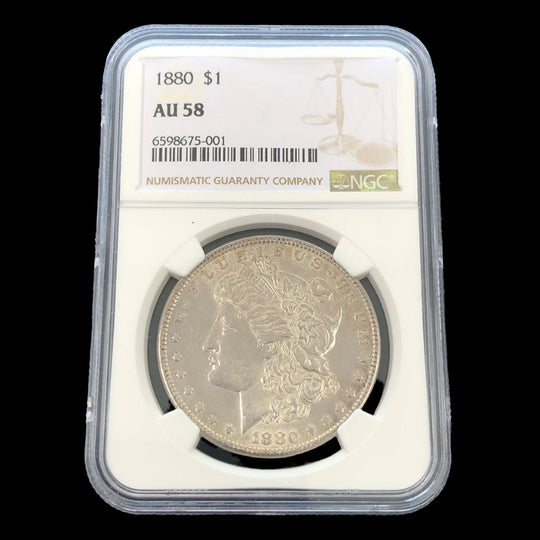 1880 Morgan Silver Dollar NGC AU58