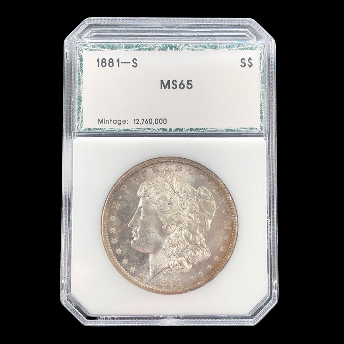 1881-S Morgan Silver Dollar PCI MS65