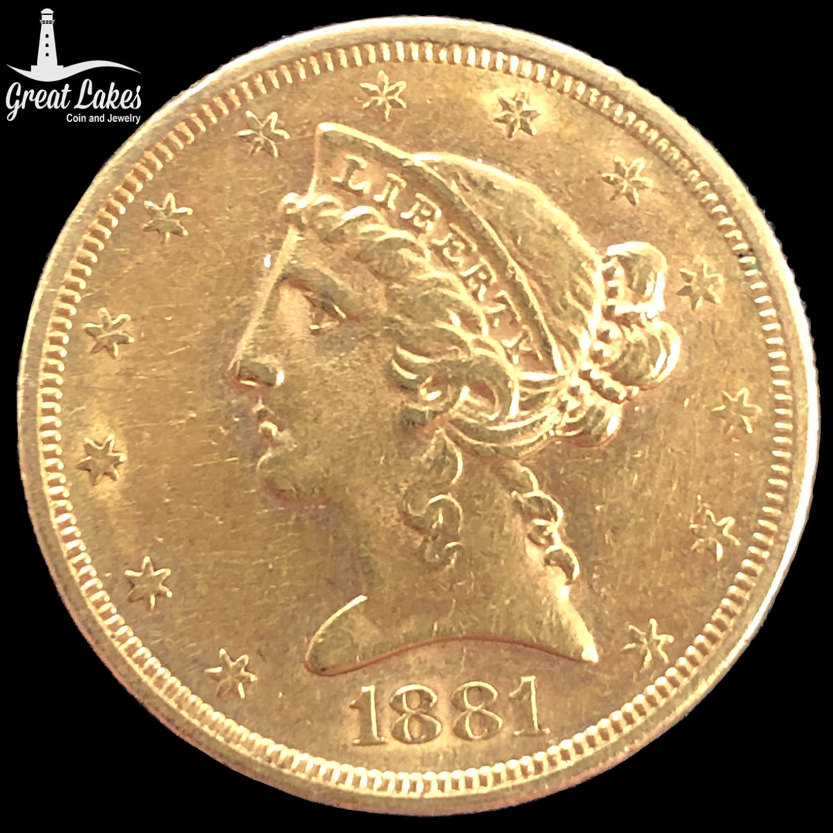 1881-S $5 Liberty Gold Half Eagle (Low Premium)